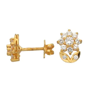 22ct Gold Cubic Zirconia Stud Earrings