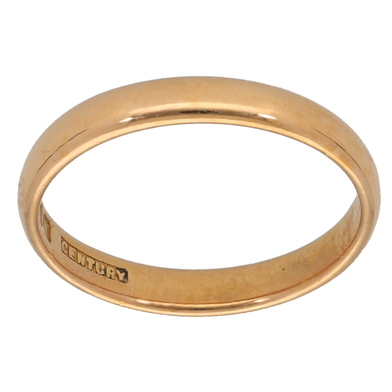 22ct Gold Plain Wedding Ring Size M