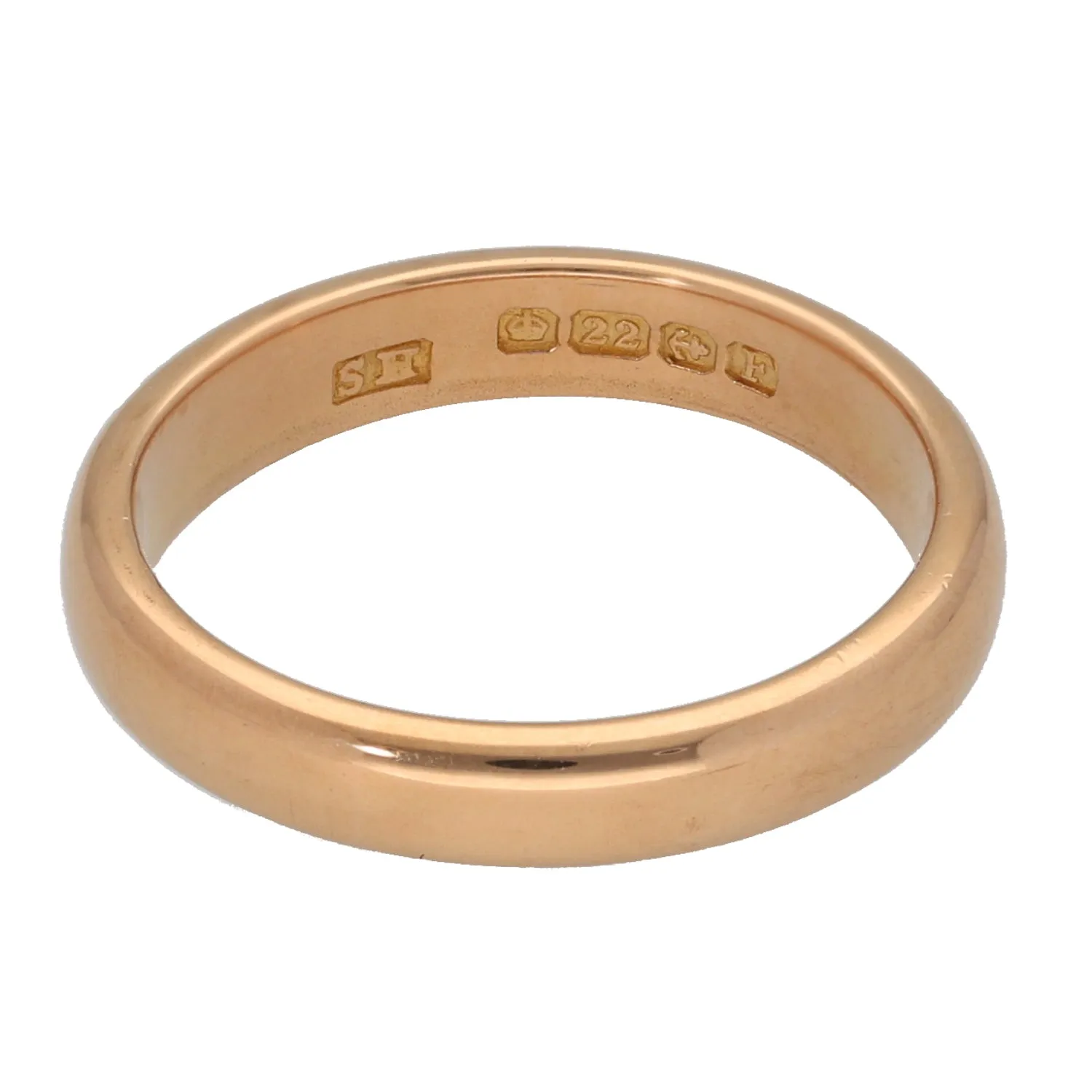 22ct Gold Plain Wedding Ring Size M