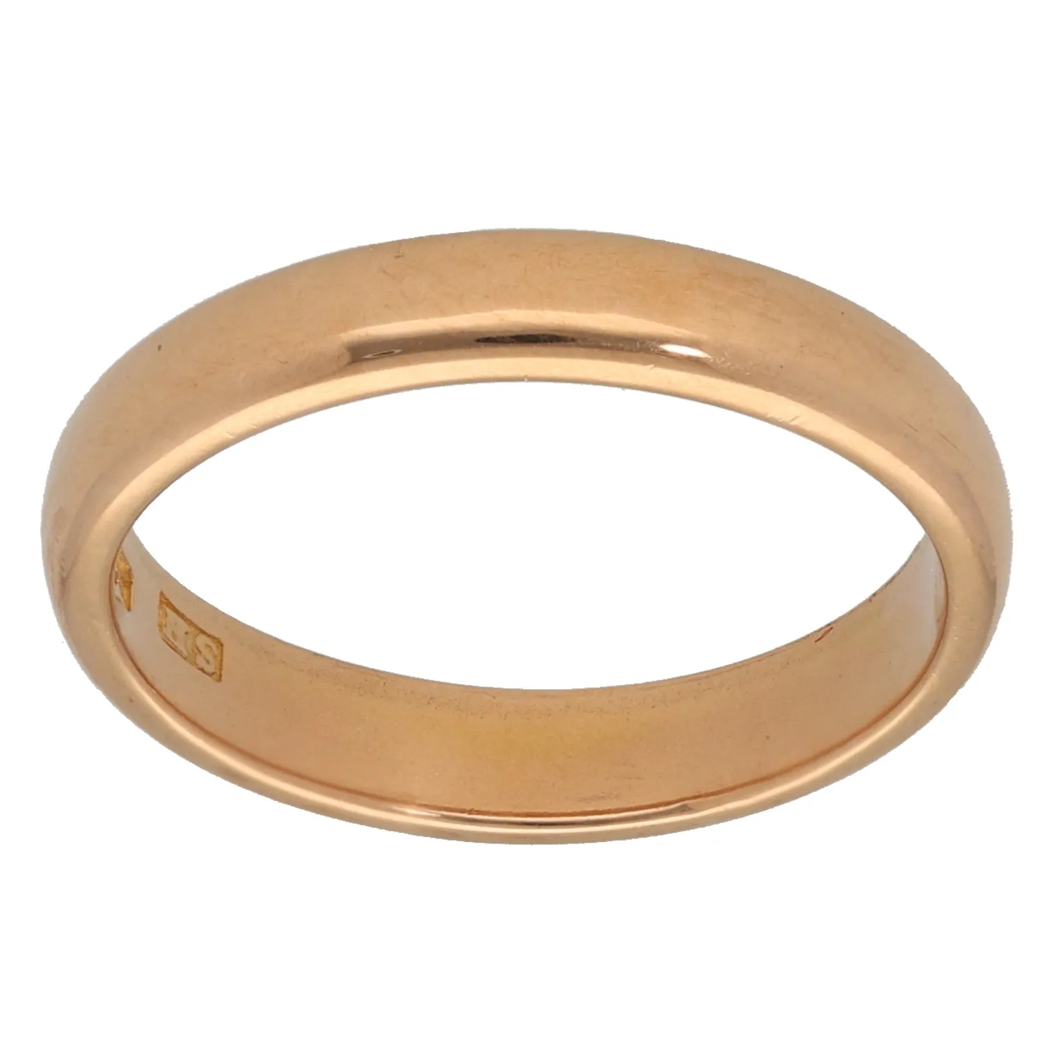 22ct Gold Plain Wedding Ring Size M