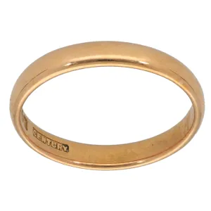 22ct Gold Plain Wedding Ring Size M