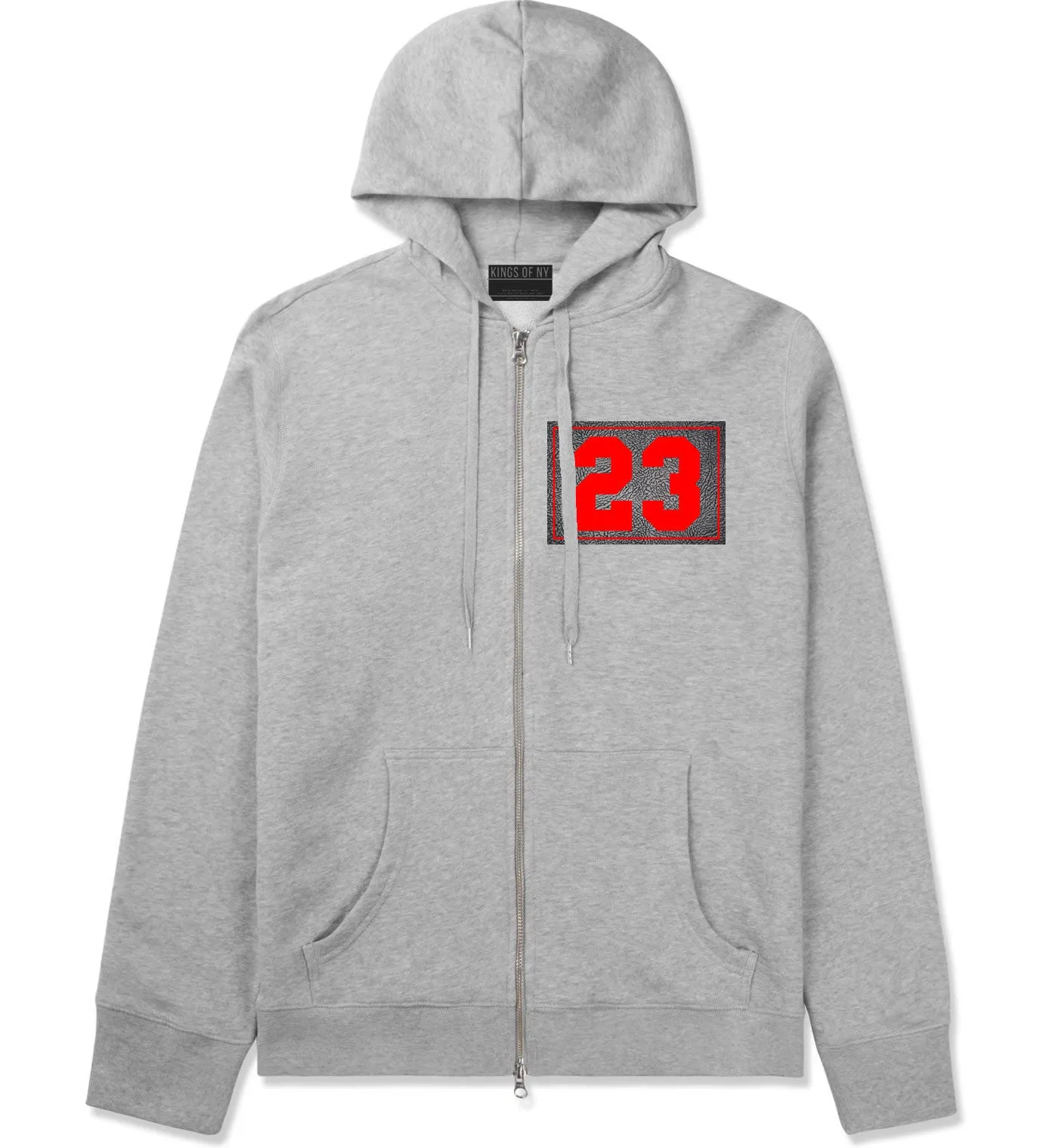 23 Cement Red Jersey Zip Up Hoodie