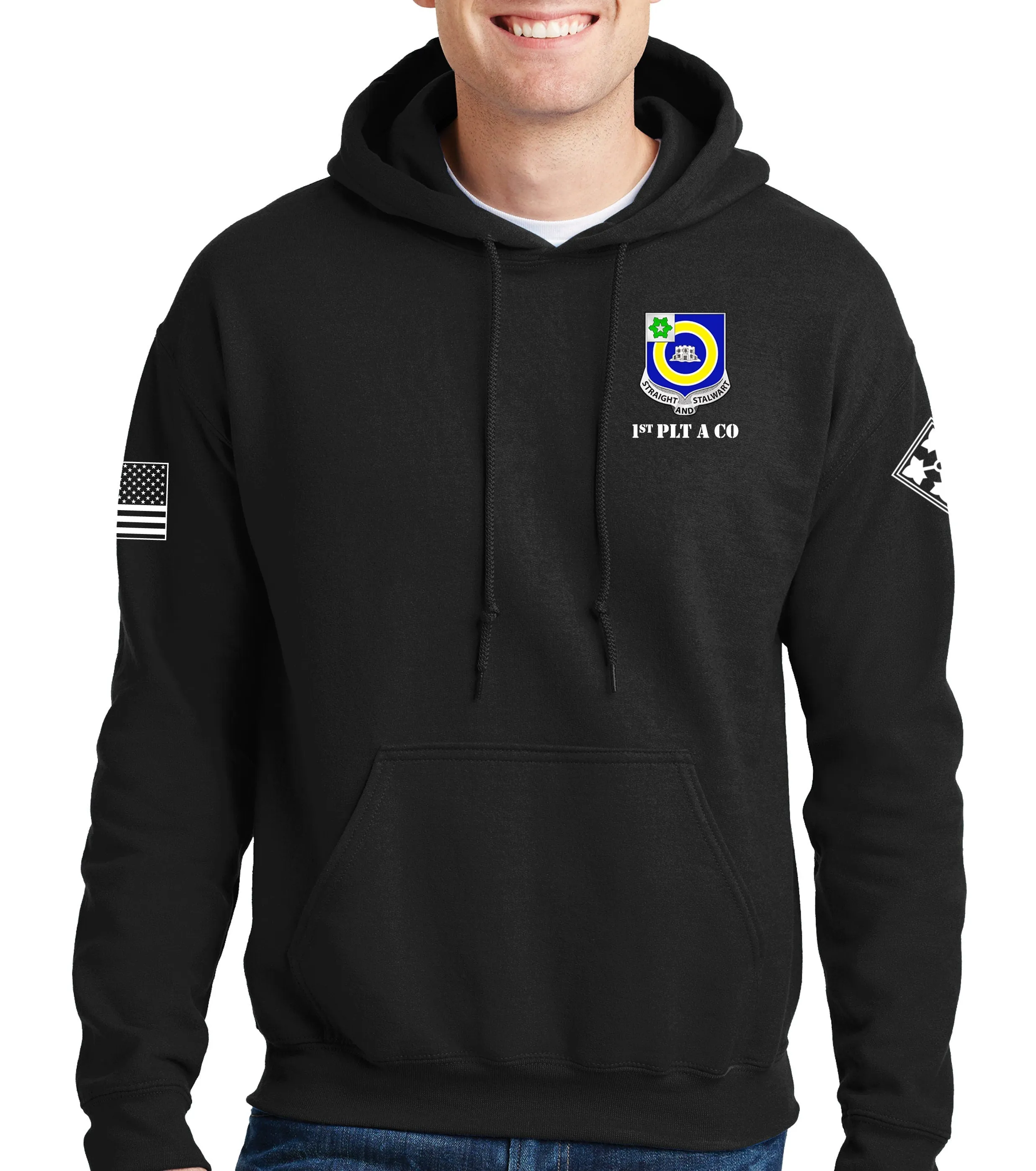 A Co Black Unisex Hoodie Sweatshirt. This is NOT approved for PT.*Free Liaison Pick-up only- No Free Shipping*