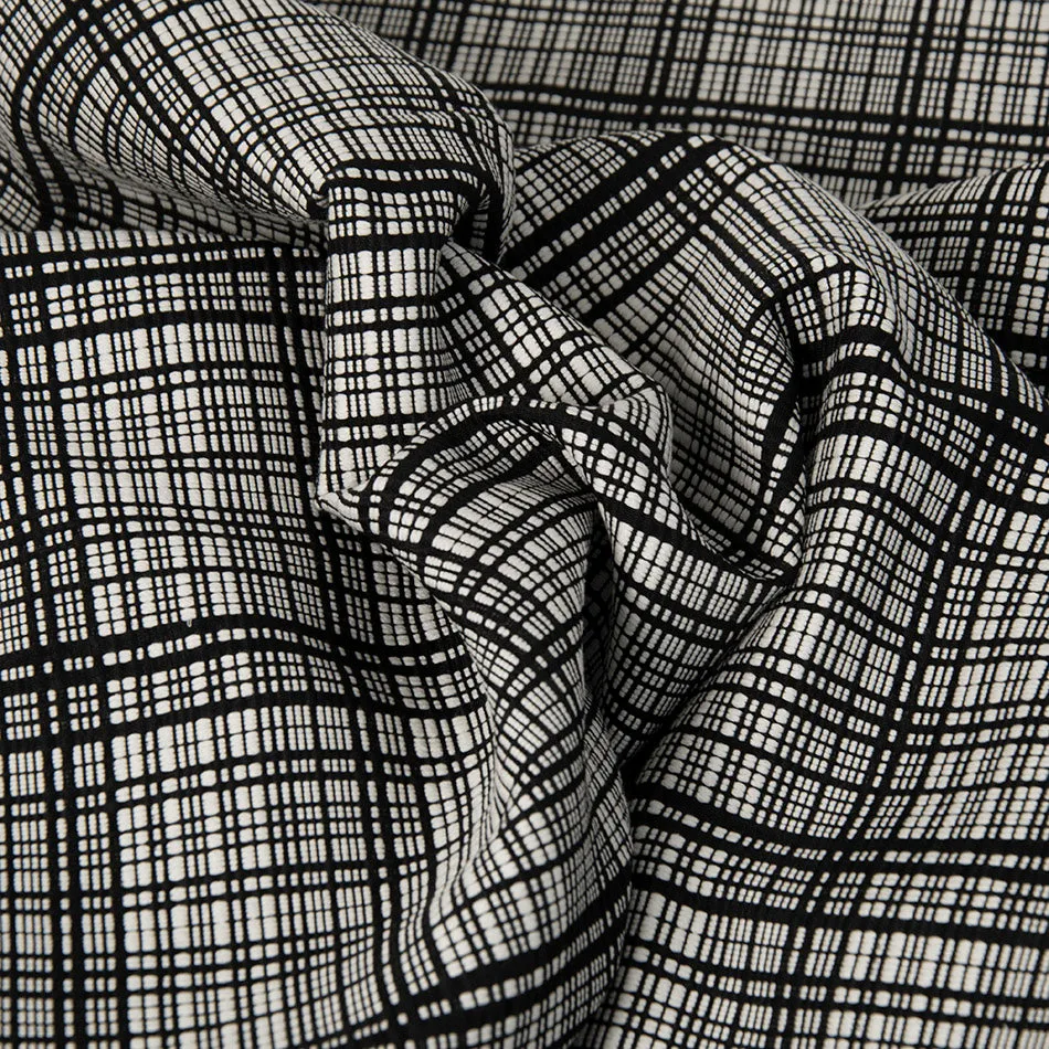 Black & White Check Blend Fabric 3311