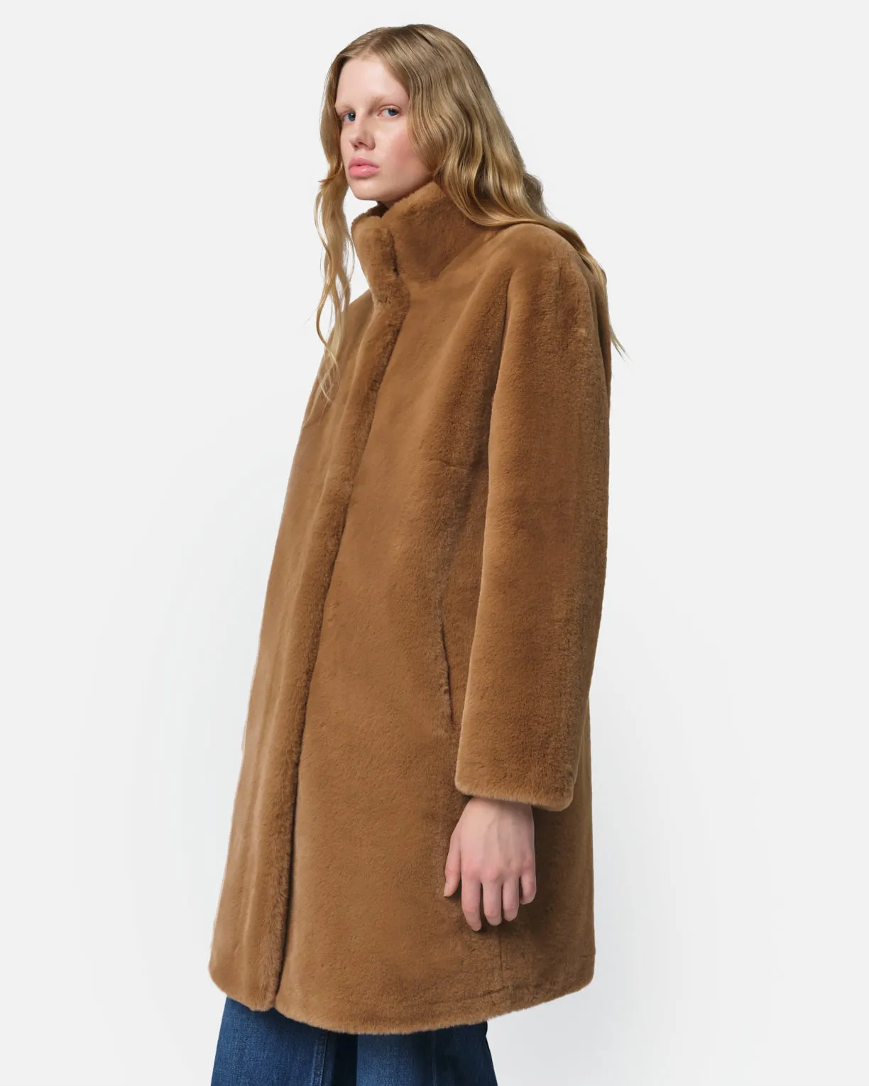 Blair Camel Mid-Length Coat