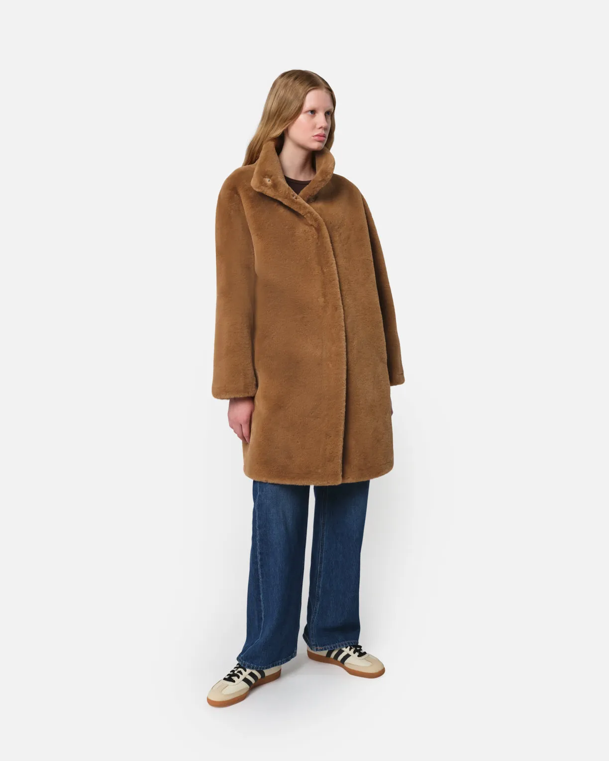 Blair Camel Mid-Length Coat