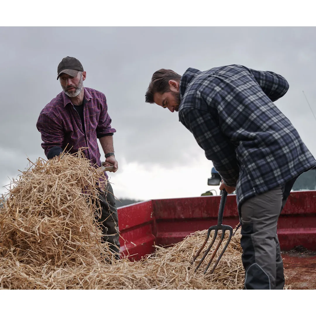 Bramble Micro-Fleece Lined Shirt - Wine Check by Hoggs of Fife