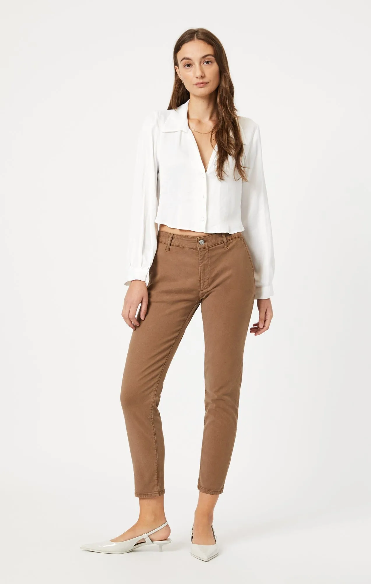 BROOKE SLIM CHINO IN TIGER EYE'S LUXE TWILL