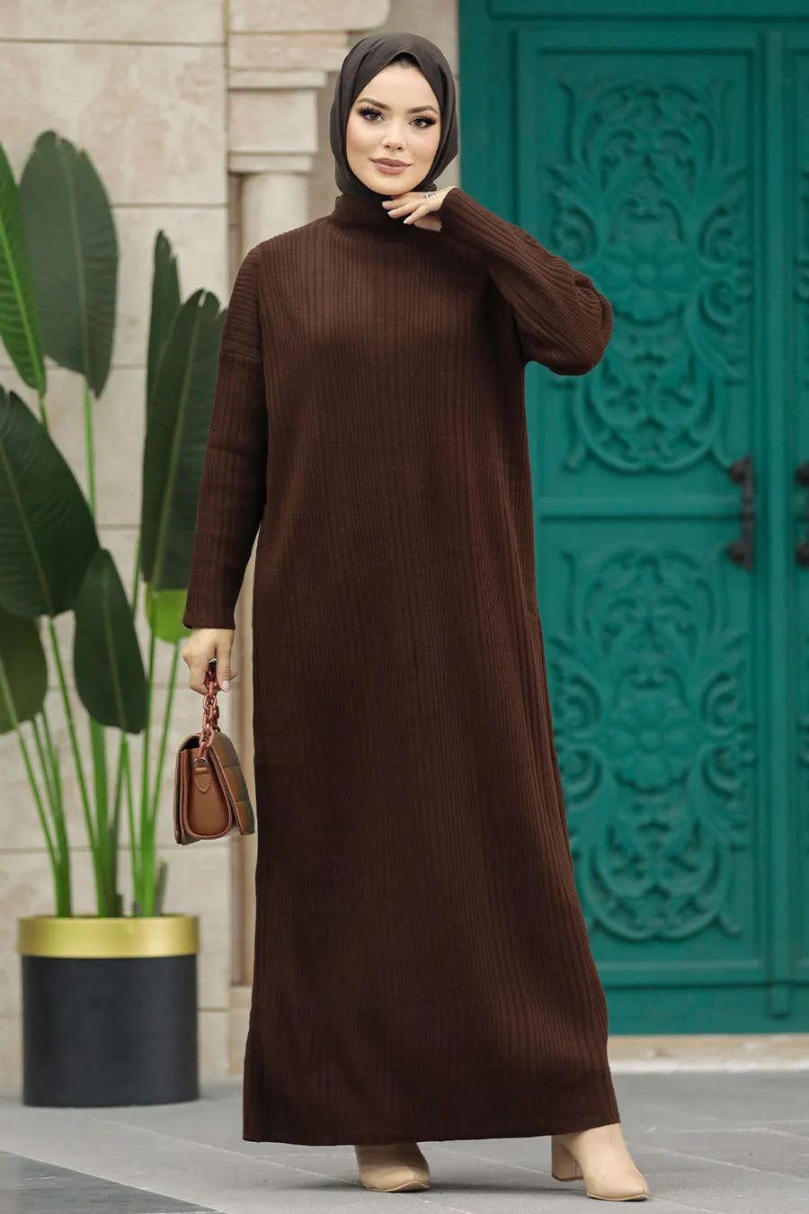 Brown Sweater Dress