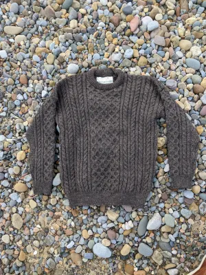 Buckden Aran Sweater - Brown | By Mallin & Son