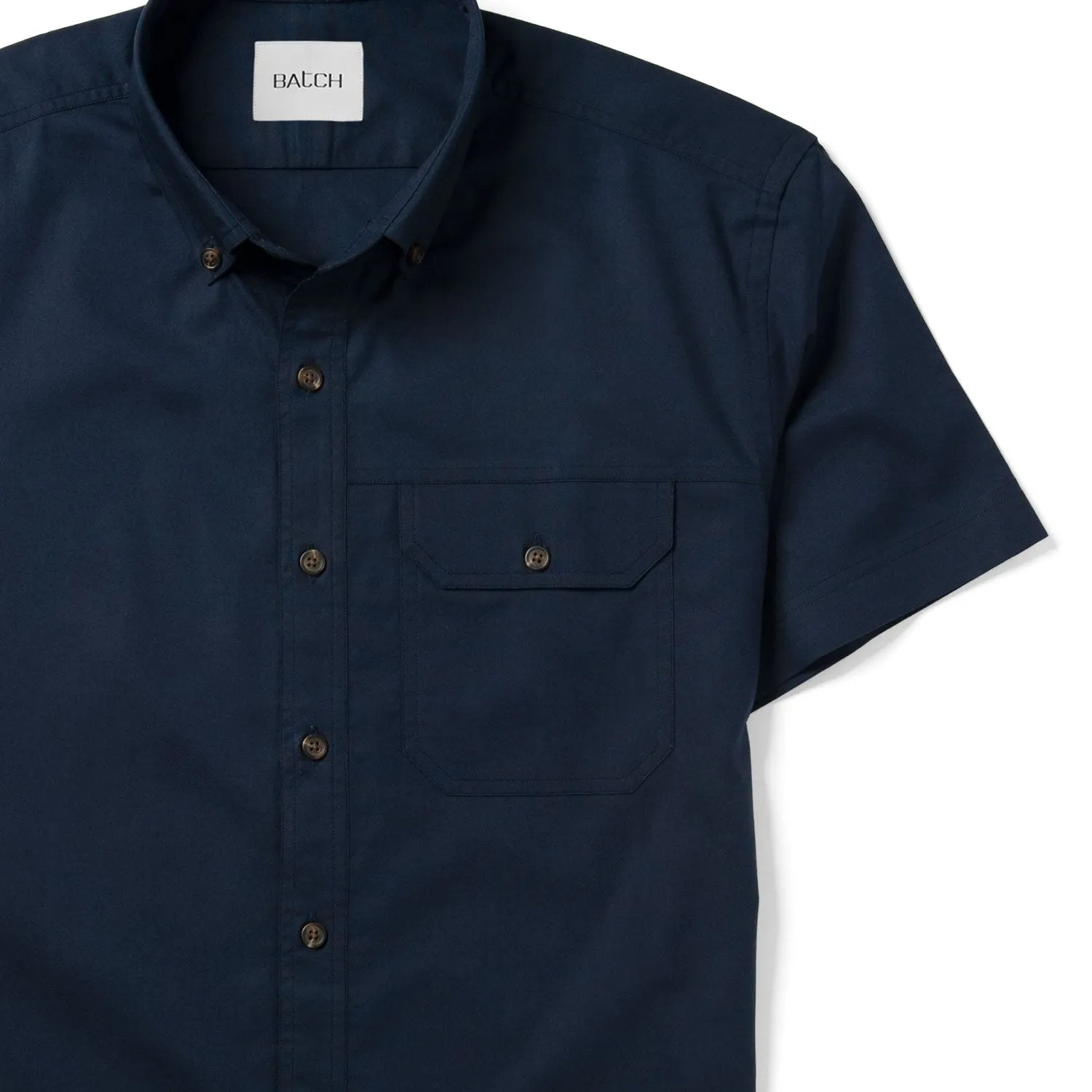 Builder Short Sleeve Casual Shirt – Dark Navy Oxford