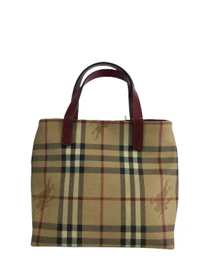 Burberry Classic Plaid Mini Tote Bag