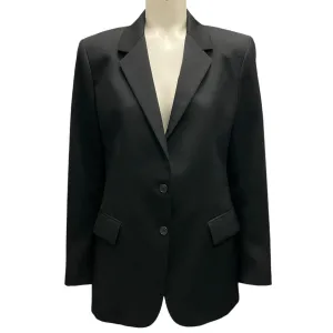 Calvin Klein 205W39NYC Black Two-Button Classic Wool Blazer