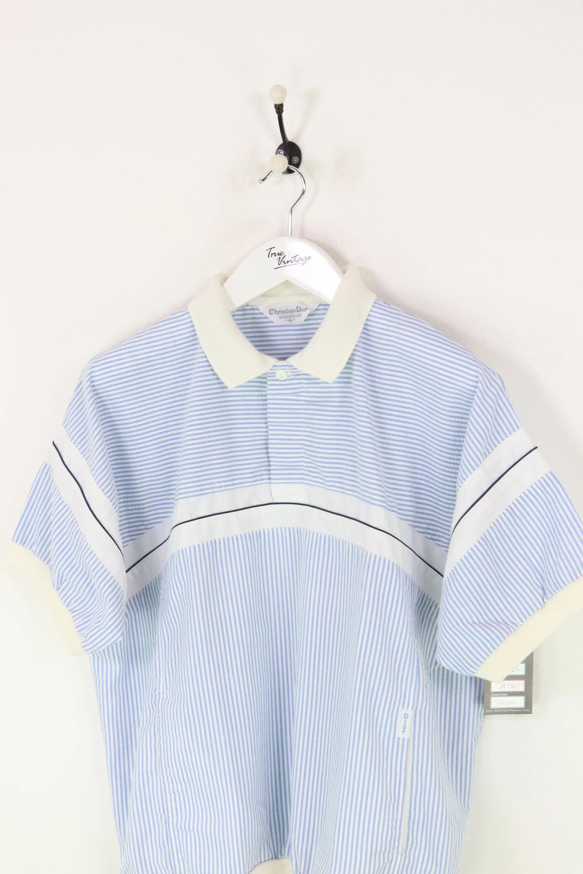 Christian Dior Polo Shirt Blue/White Medium