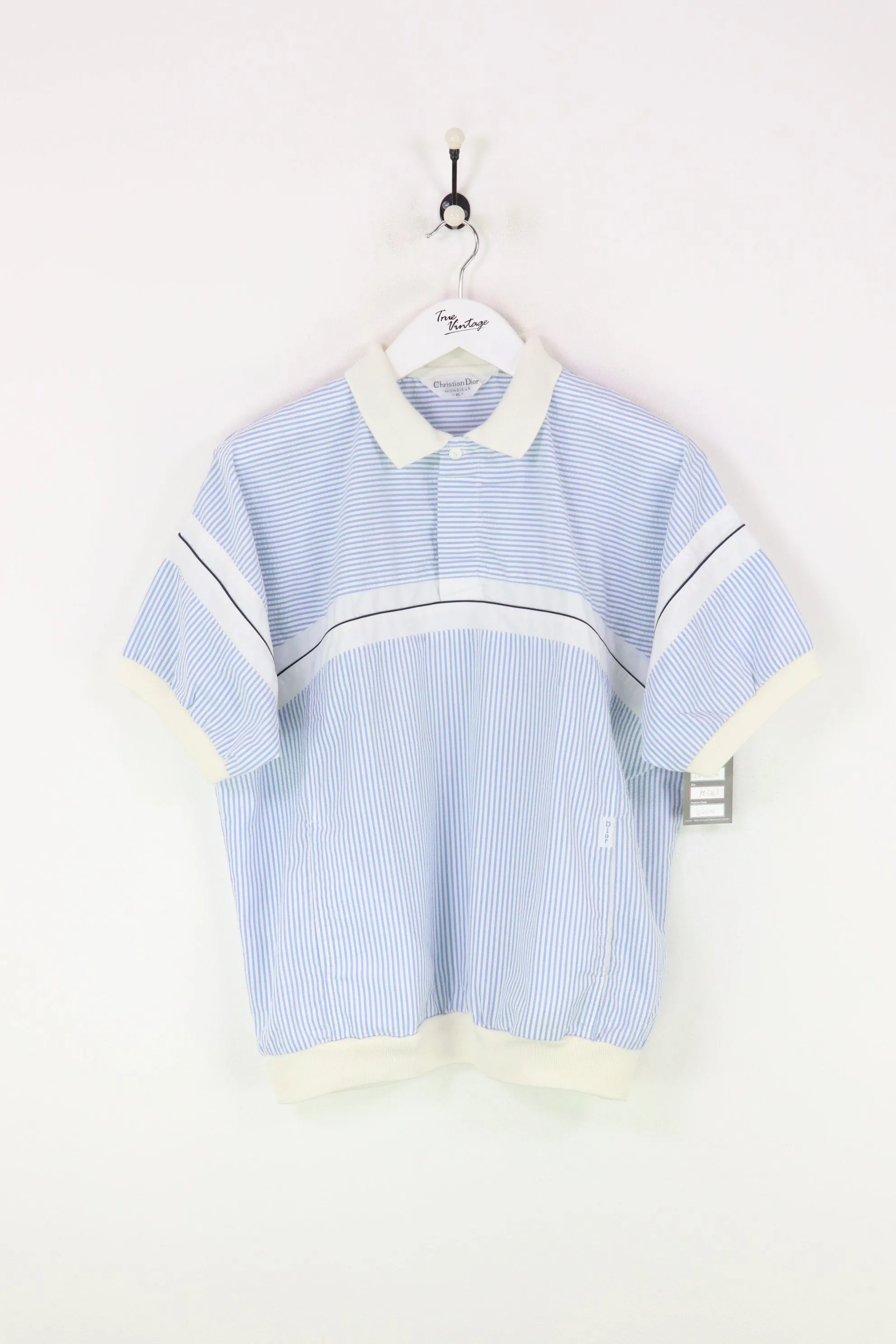 Christian Dior Polo Shirt Blue/White Medium