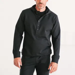 City Hoodie –  Black Stretch Interlock