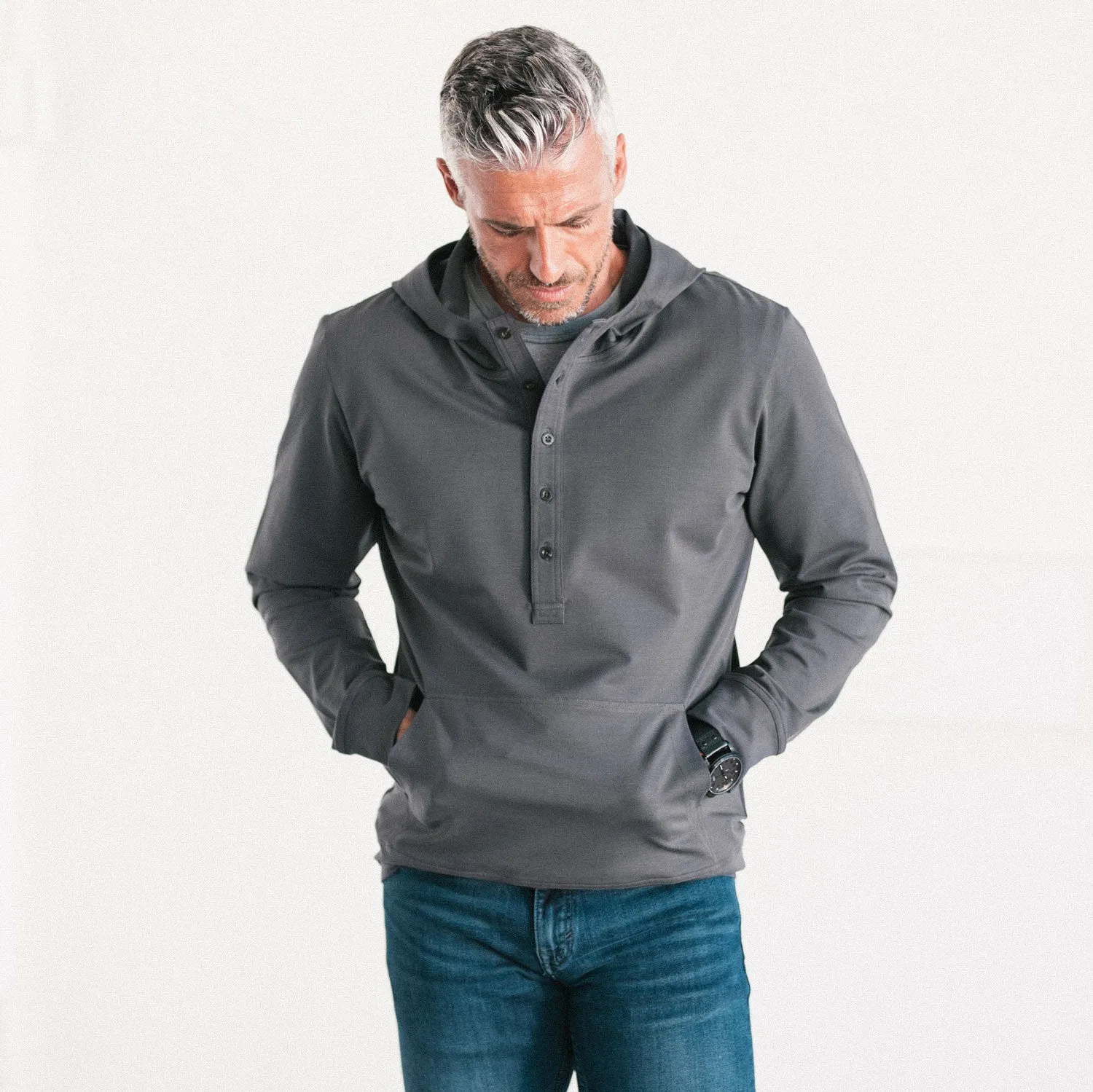 City Hoodie –  Graphite Gray Cotton French Terry