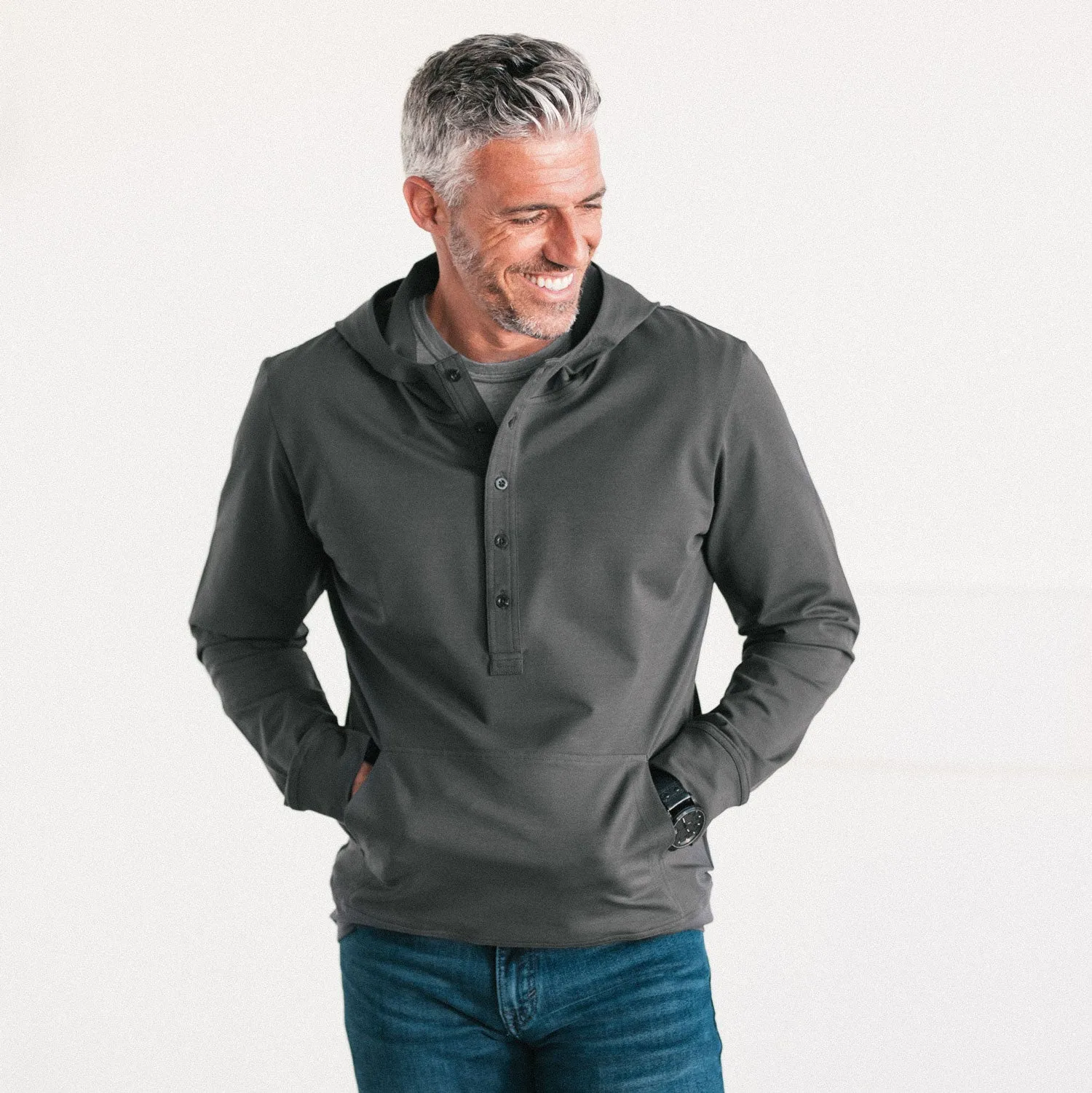 City Hoodie –  Graphite Gray Cotton French Terry