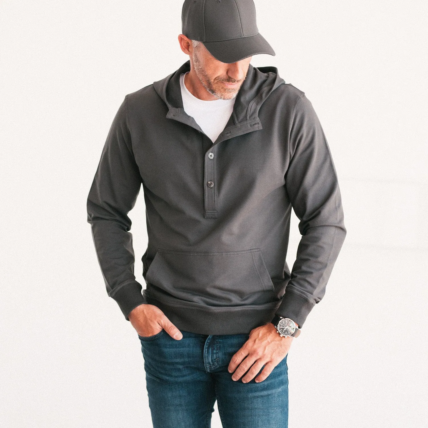 City Hoodie –  Graphite Gray Cotton French Terry