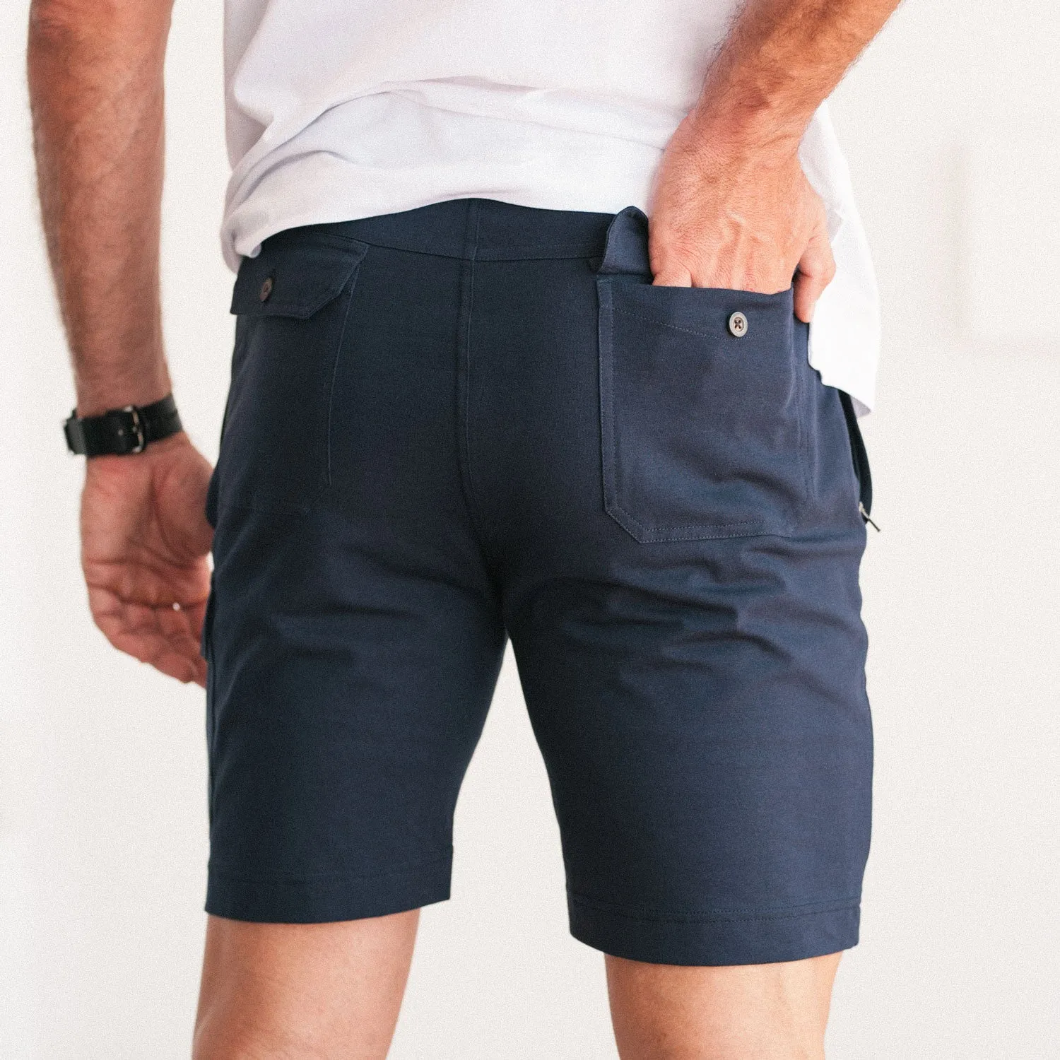 Constructor Short - Navy Stretch Jersey