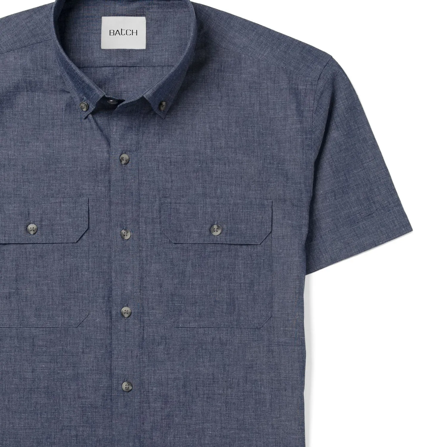 Constructor Short Sleeve Utility Shirt –  Navy End-on-end