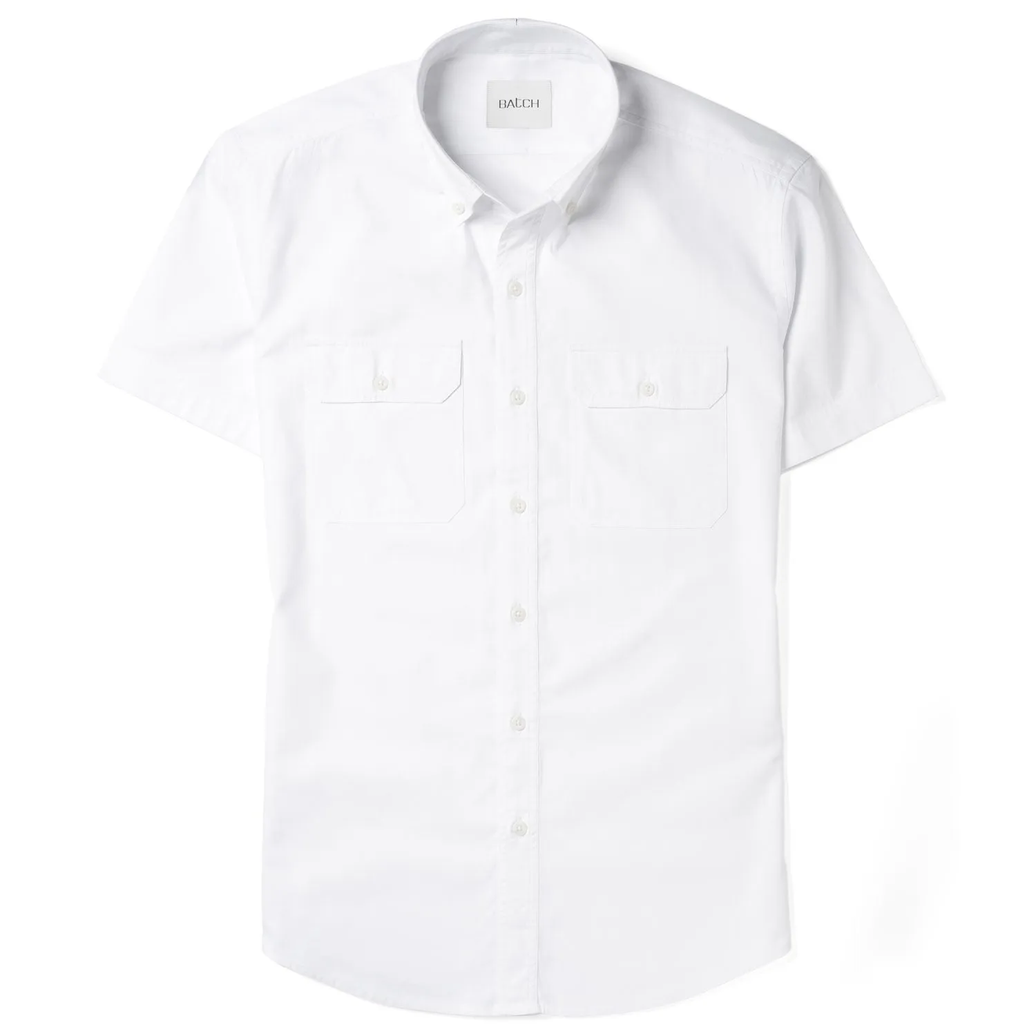 Constructor Short Sleeve Utility Shirt –  White Mercerized Cotton