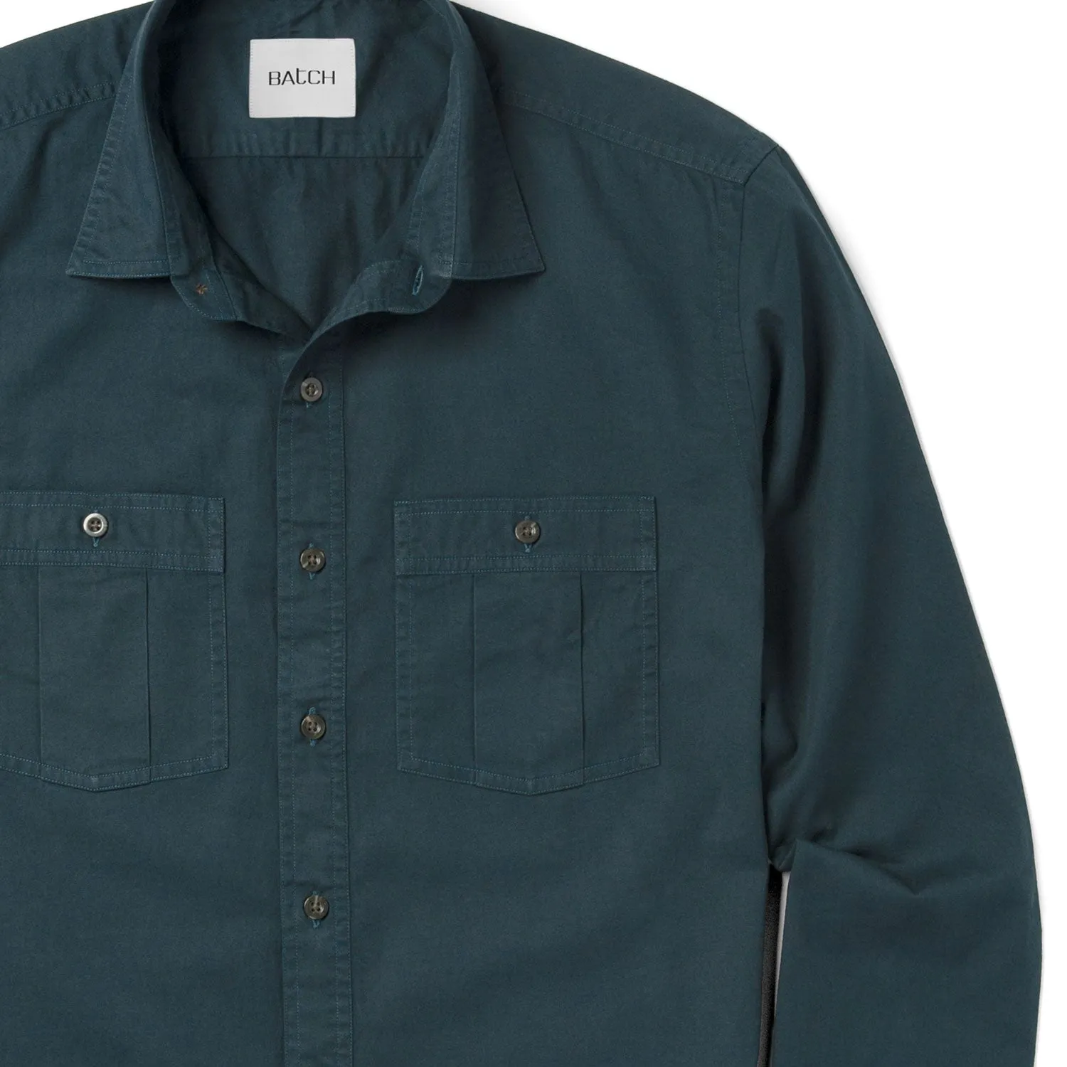 Craftsman Utility Shirt – Bottle Green Cotton Twill