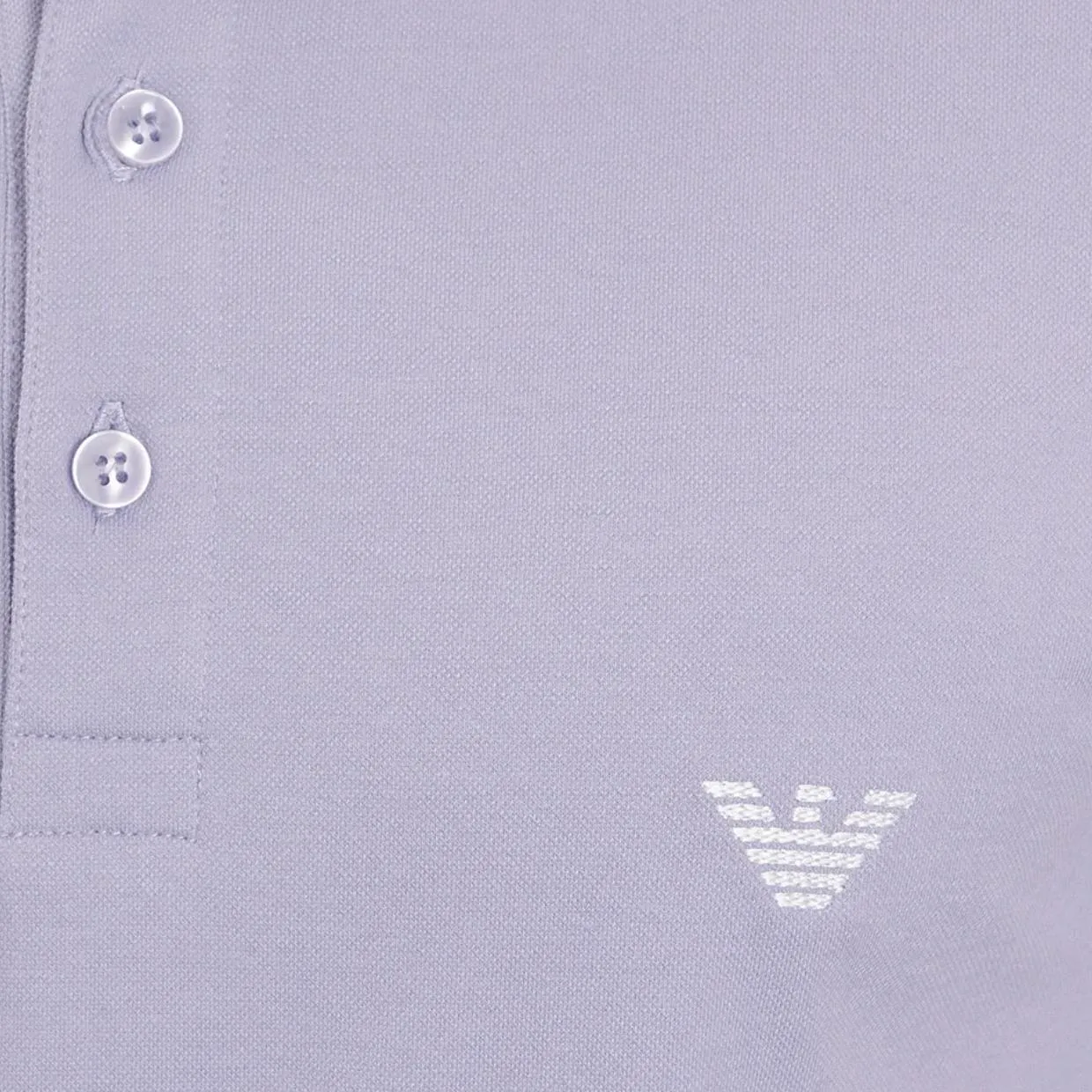 Emporio Armani Bodywear Embroidered Logo Purple Polo Shirts