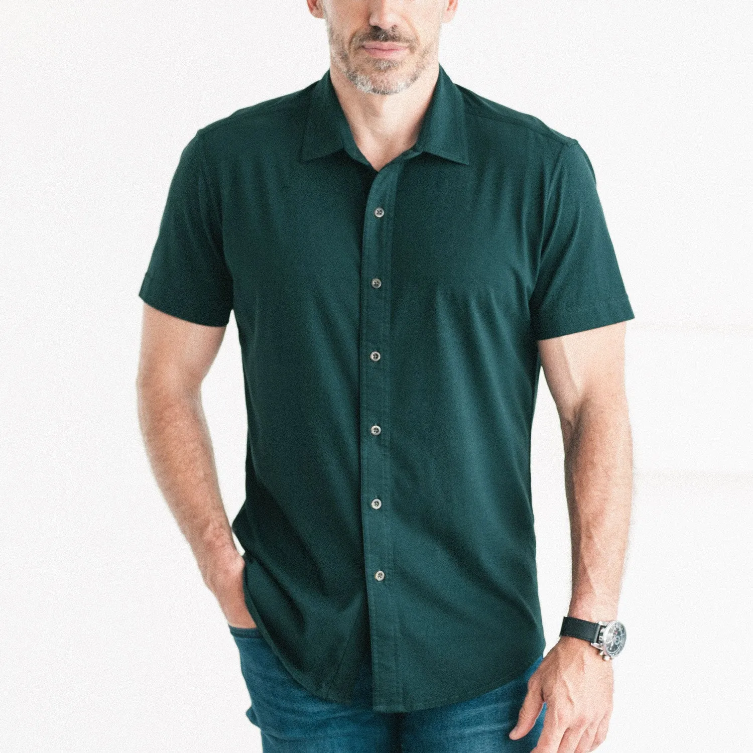 Essential Short Sleeve T-Shirt Shirt - Evergreen Cotton Jersey