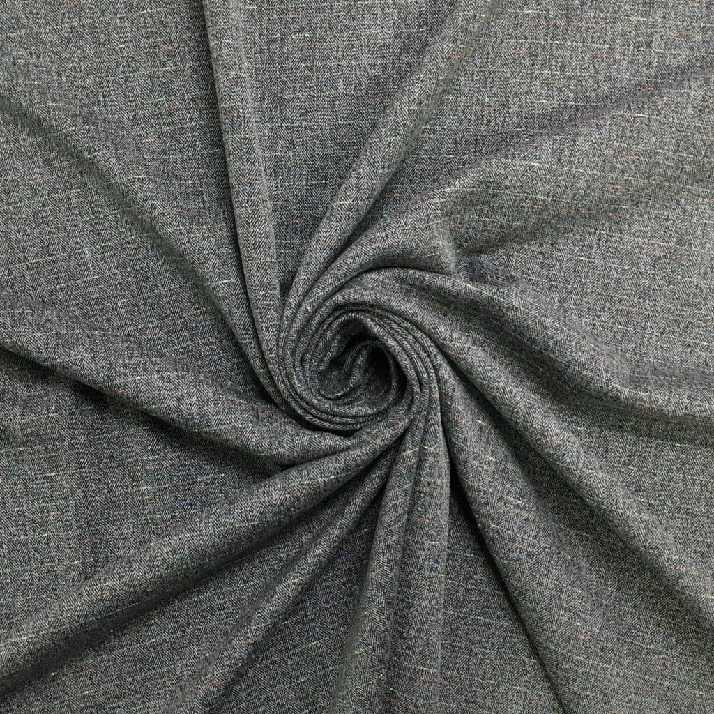 Grey Herringbone Suiting Fabric