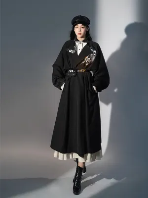 Hanfu Inspired Round Neck Robe Windbreaker Jacket, Windless 无风