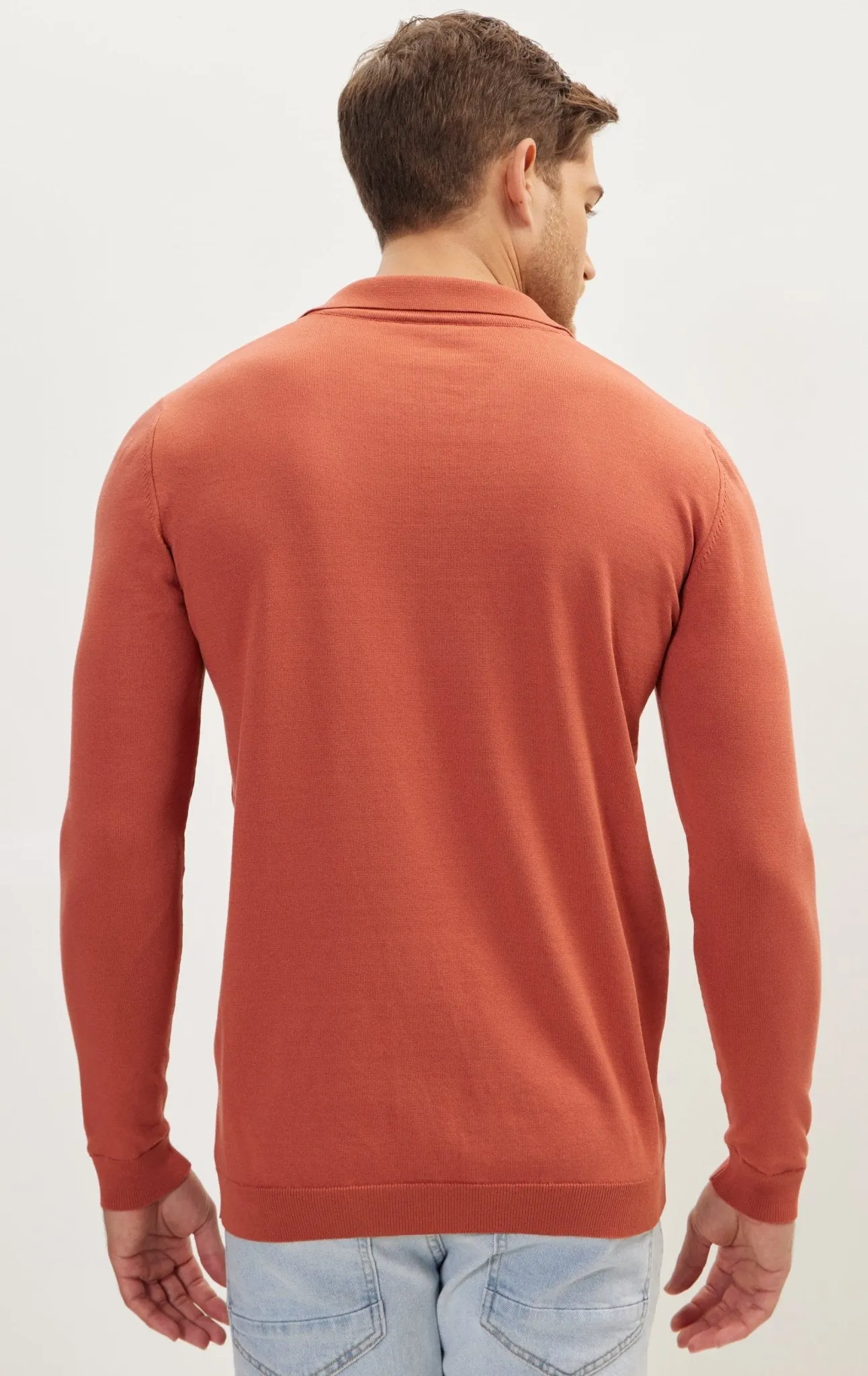 Johnny-Collar Sweater Polo - Tile