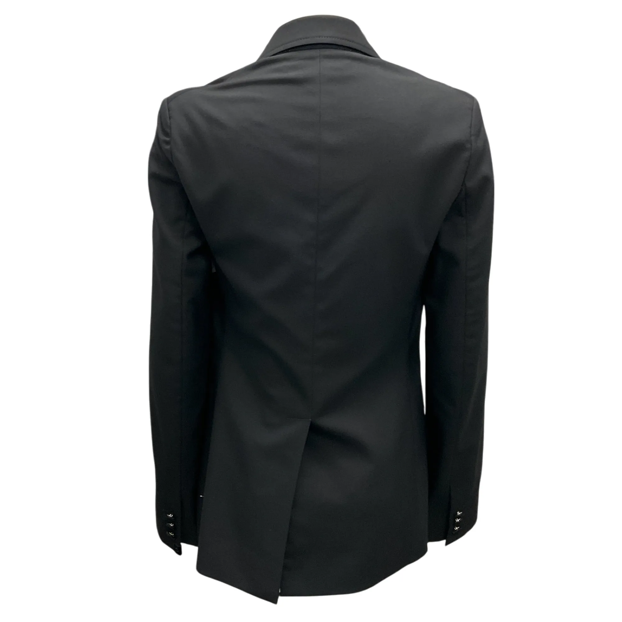 Louis Vuitton Black Silk Trimmed Two-Button Wool Blazer