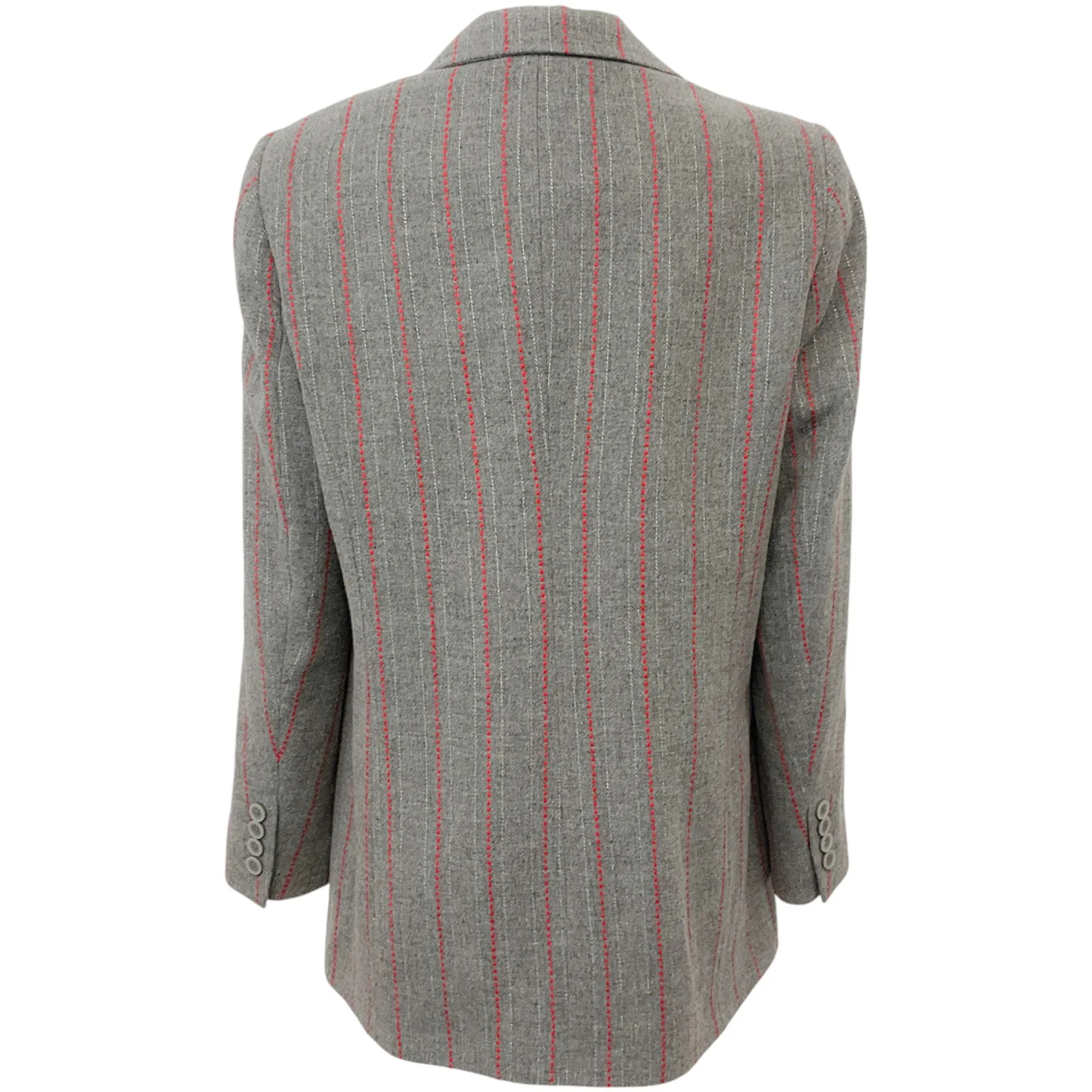 Malej Grey / Red Pinstriped Double Breasted Blazer