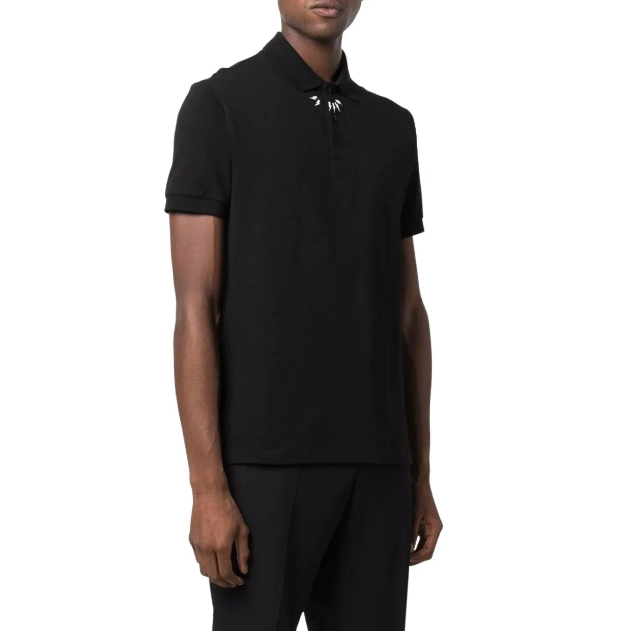 Neil Barrett Black Thunderbolt Polo