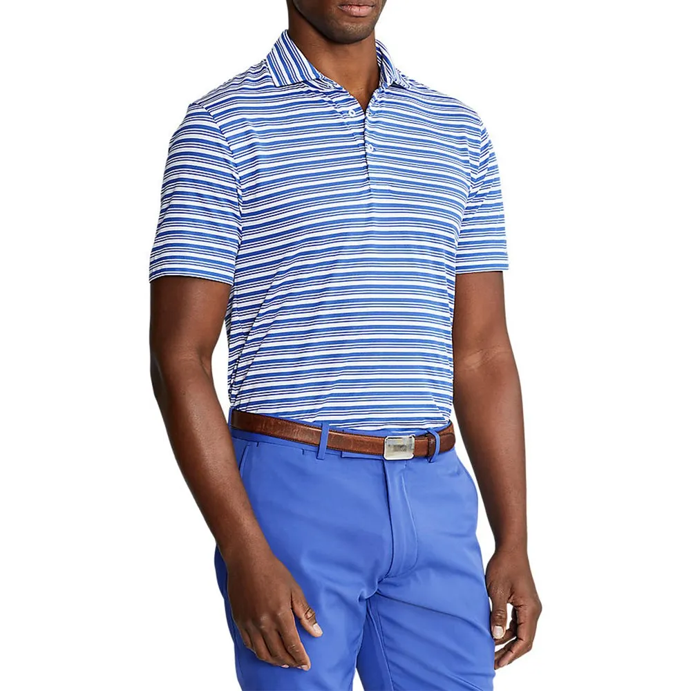 Polo Golf Ralph Lauren Tour Pique Stripe Polo Shirt - Liberty/White