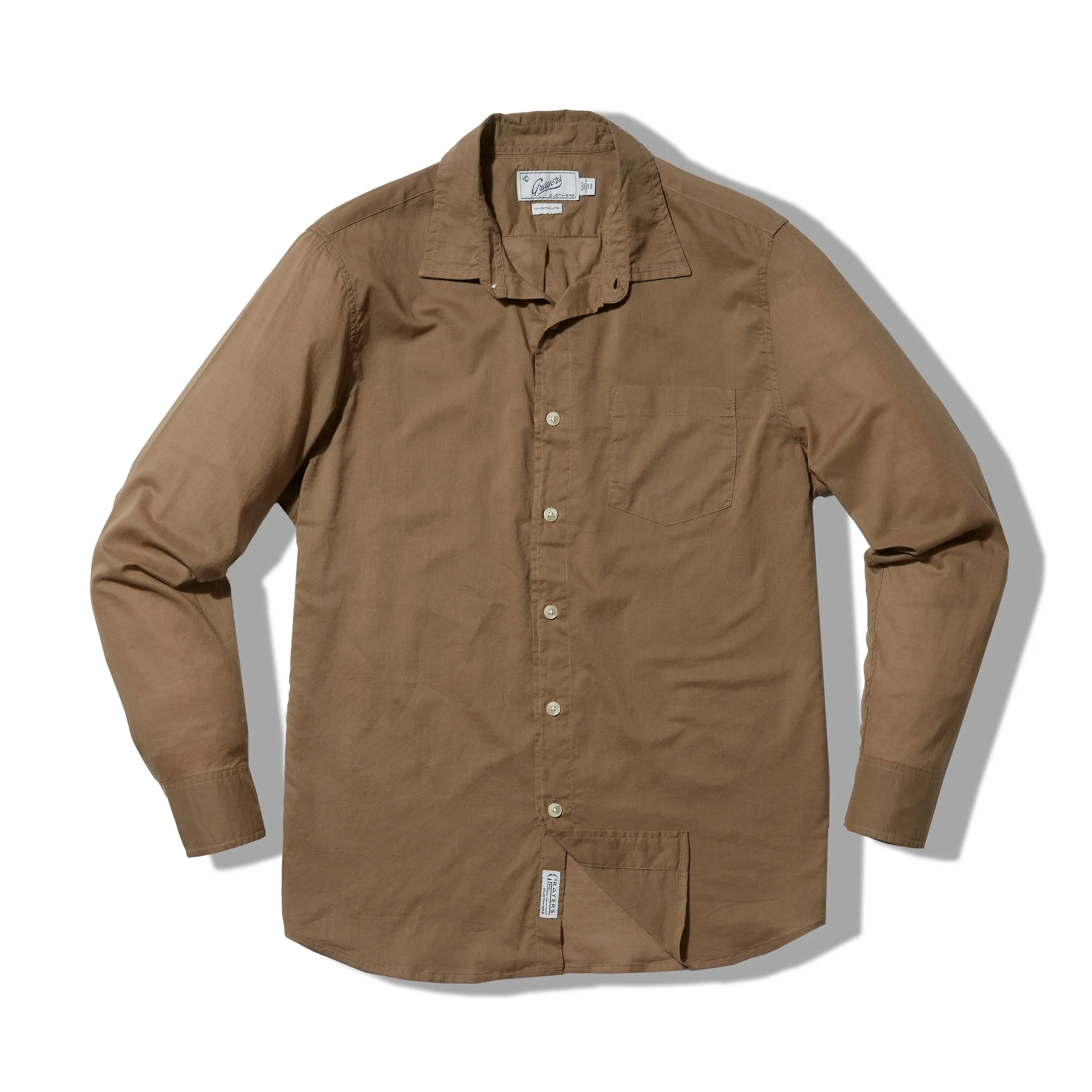 Portofino Featherweight Poplin Shirt - Ermine