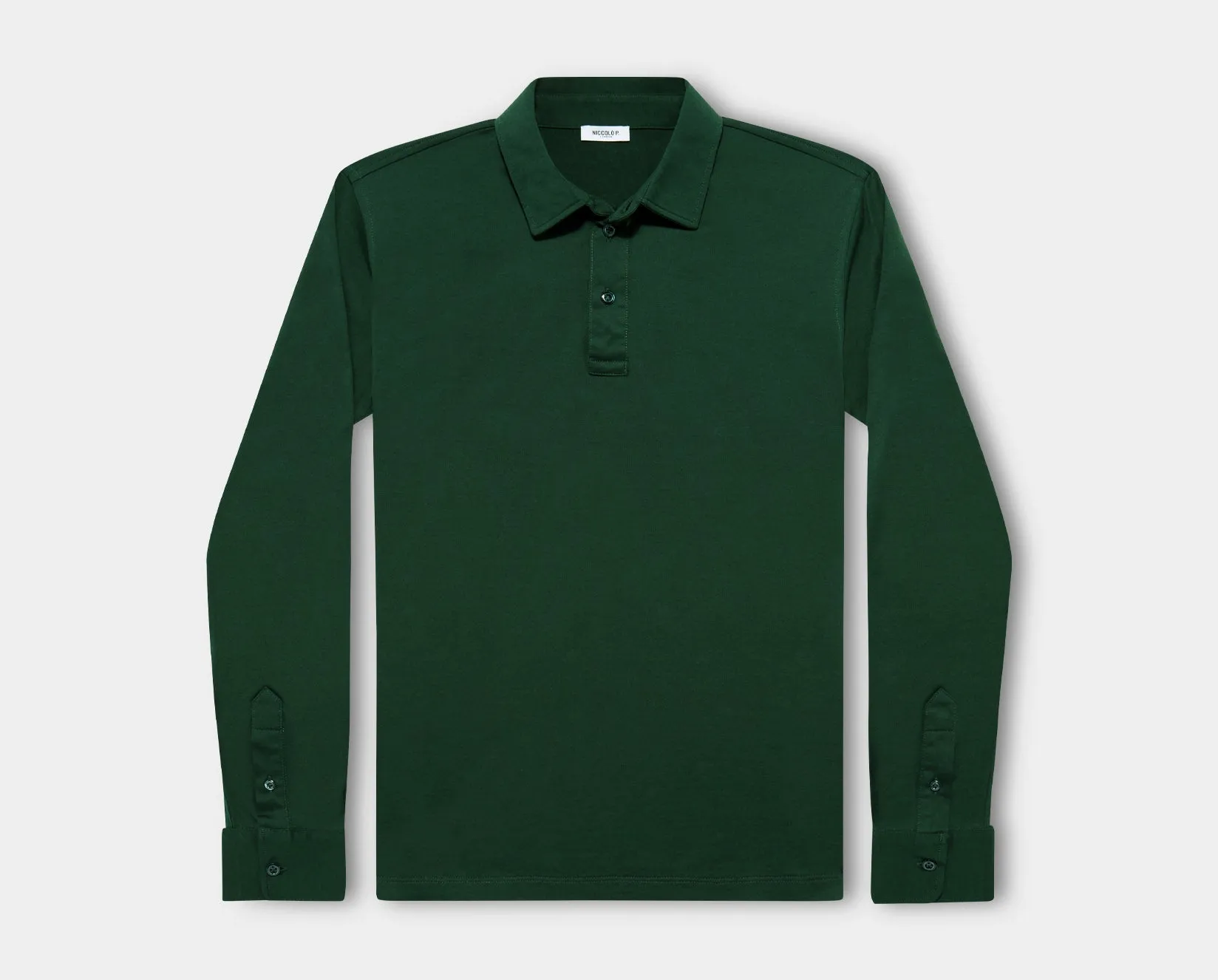 Racing Green Long Sleeve Polo Shirt