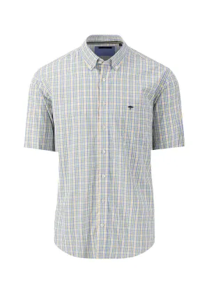 Short Sleeve Fine Checked Shirt