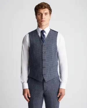 Slim Fit Checked Stretch Waistcoat